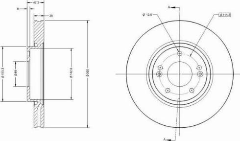 Remy RAD1101C - Спирачен диск vvparts.bg