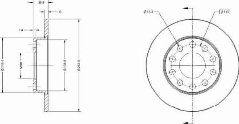 Remy RAD1130C - Спирачен диск vvparts.bg