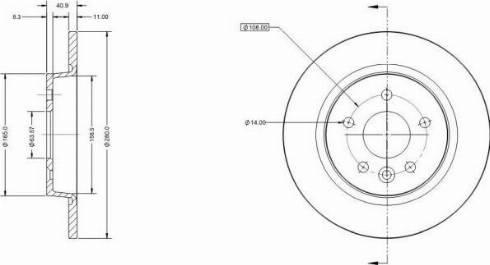 Remy RAD1122C - Спирачен диск vvparts.bg