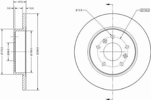 Remy RAD1127C - Спирачен диск vvparts.bg