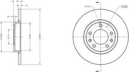 Remy RAD1177C - Спирачен диск vvparts.bg