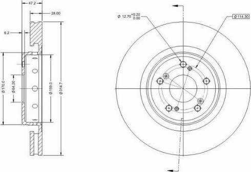 Remy RAD1857C - Спирачен диск vvparts.bg