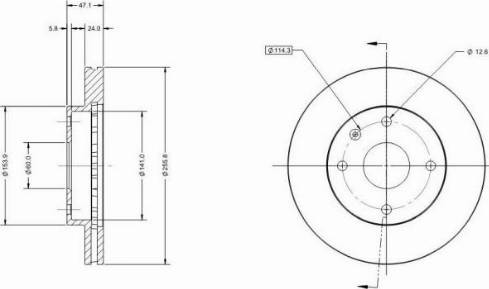 Remy RAD1834C - Спирачен диск vvparts.bg