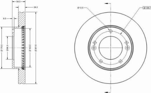 Remy RAD1828C - Спирачен диск vvparts.bg