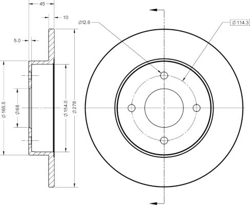 Remy RAD1873C - Спирачен диск vvparts.bg