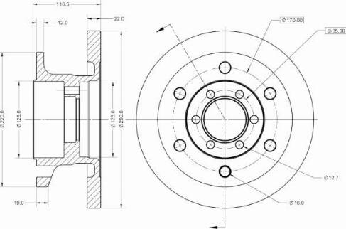 Remy RAD1318C - Спирачен диск vvparts.bg