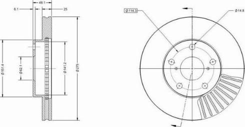 Remy RAD1387C - Спирачен диск vvparts.bg