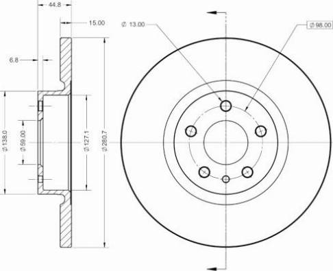 Remy RAD1331C - Спирачен диск vvparts.bg