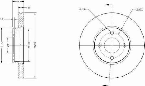 Remy RAD1264C - Спирачен диск vvparts.bg