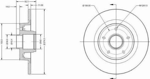 Remy RAD1214C - Спирачен диск vvparts.bg