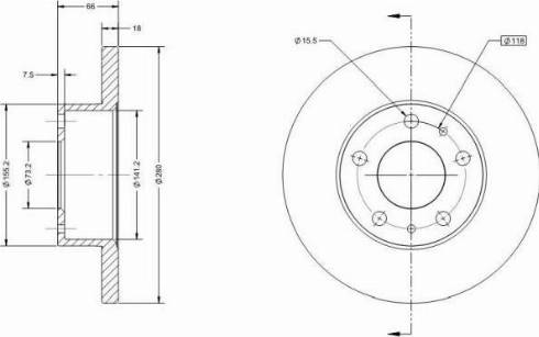 Remy RAD1280C - Спирачен диск vvparts.bg