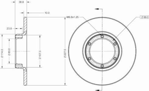 Remy RAD1765C - Спирачен диск vvparts.bg