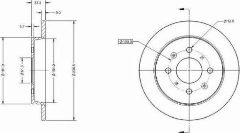 Remy RAD1728C - Спирачен диск vvparts.bg