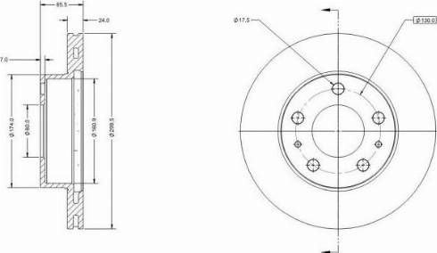 Remy RAD1727C - Спирачен диск vvparts.bg