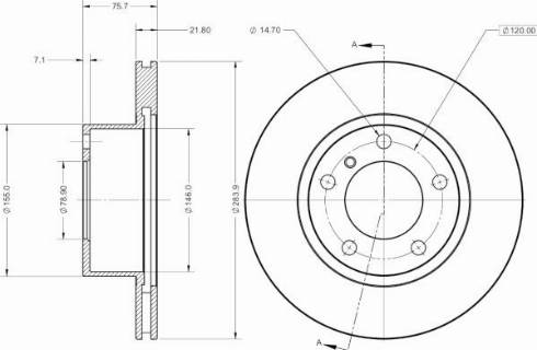 Remy RAD2483C - Спирачен диск vvparts.bg