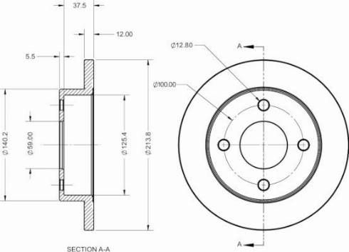 Brake Engineering DI951156 - Спирачен диск vvparts.bg