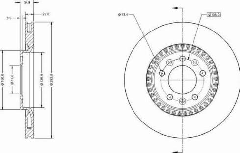 Remy RAD2558C - Спирачен диск vvparts.bg