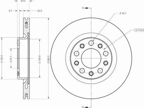 Remy RAD2509C - Спирачен диск vvparts.bg