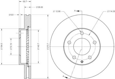 Remy RAD2502C - Спирачен диск vvparts.bg