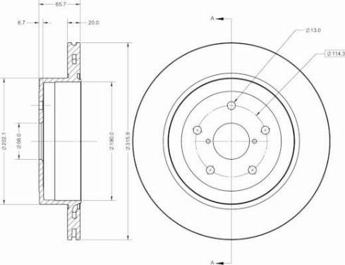 Remy RAD2574C - Спирачен диск vvparts.bg