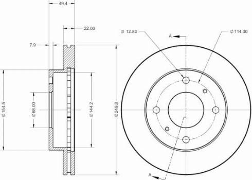 Remy RAD2614C - Спирачен диск vvparts.bg