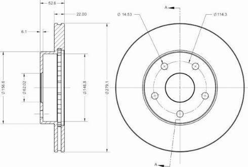 Remy RAD2624C - Спирачен диск vvparts.bg