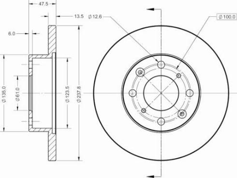 Textar 98200 0705 0 1 - Спирачен диск vvparts.bg