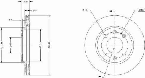 Remy RAD2872C - Спирачен диск vvparts.bg