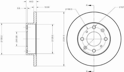 Remy RAD2304C - Спирачен диск vvparts.bg