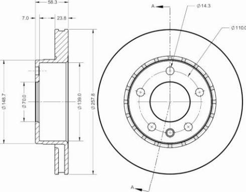 Remy RAD2308C - Спирачен диск vvparts.bg