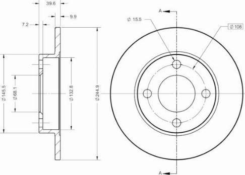 Remy RAD2372C - Спирачен диск vvparts.bg