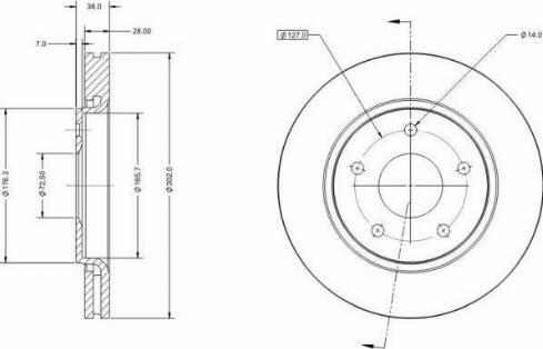 Remy RAD2229C - Спирачен диск vvparts.bg