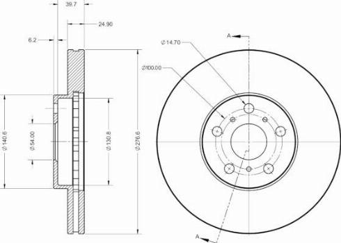 Remy RAD2735C - Спирачен диск vvparts.bg