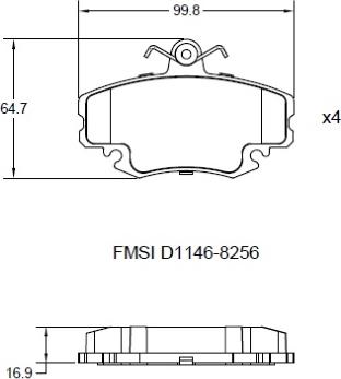 Remy RAP1021 - Комплект спирачно феродо, дискови спирачки vvparts.bg
