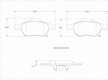 Remy RAP1350 - Комплект спирачно феродо, дискови спирачки vvparts.bg