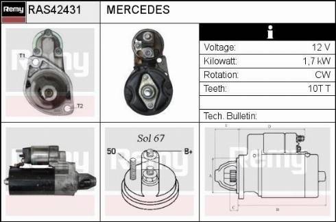 Remy RAS42431 - Стартер vvparts.bg