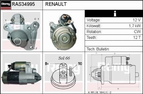 Remy RAS34995 - Стартер vvparts.bg