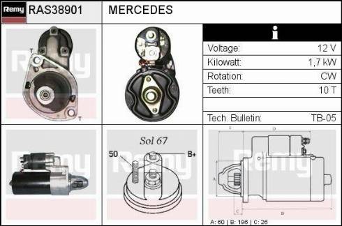 Remy RAS38901 - Стартер vvparts.bg