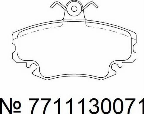 RENAULT 7711130071 - Комплект спирачно феродо, дискови спирачки vvparts.bg