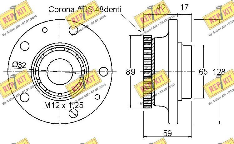 REPKIT RKB1959 - Комплект колесен лагер vvparts.bg