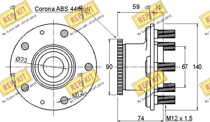 REPKIT RKB1731 - Комплект колесен лагер vvparts.bg