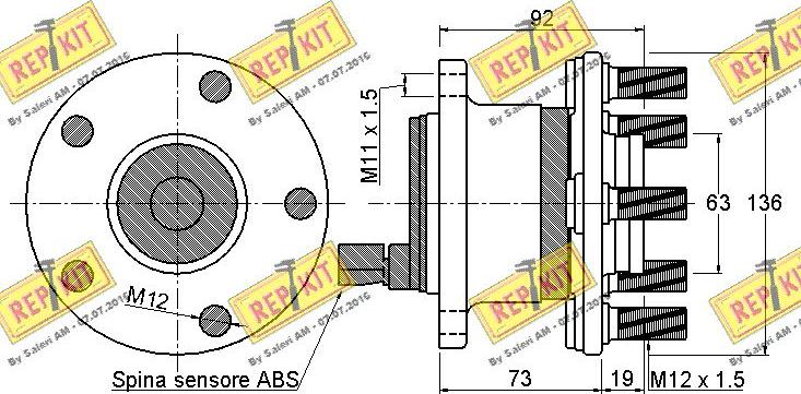 REPKIT RKB2417 - Комплект колесен лагер vvparts.bg