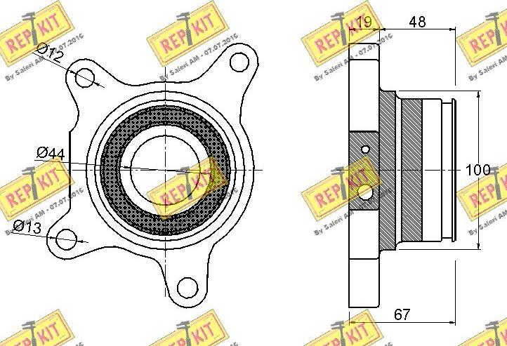 REPKIT RKB2535 - Комплект колесен лагер vvparts.bg