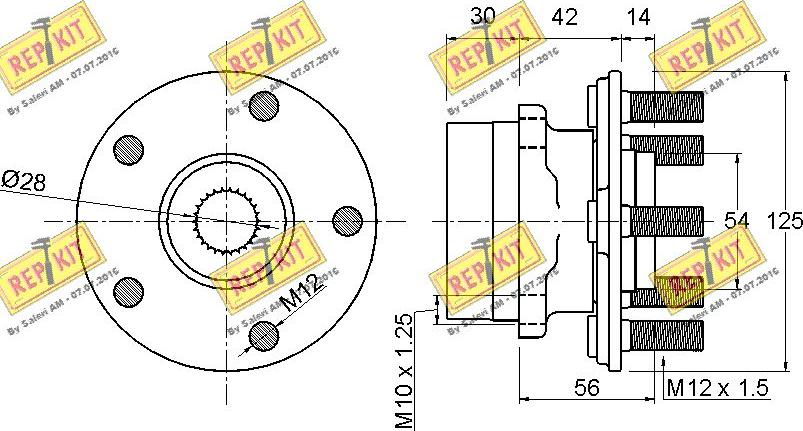 REPKIT RKB2573 - Комплект колесен лагер vvparts.bg