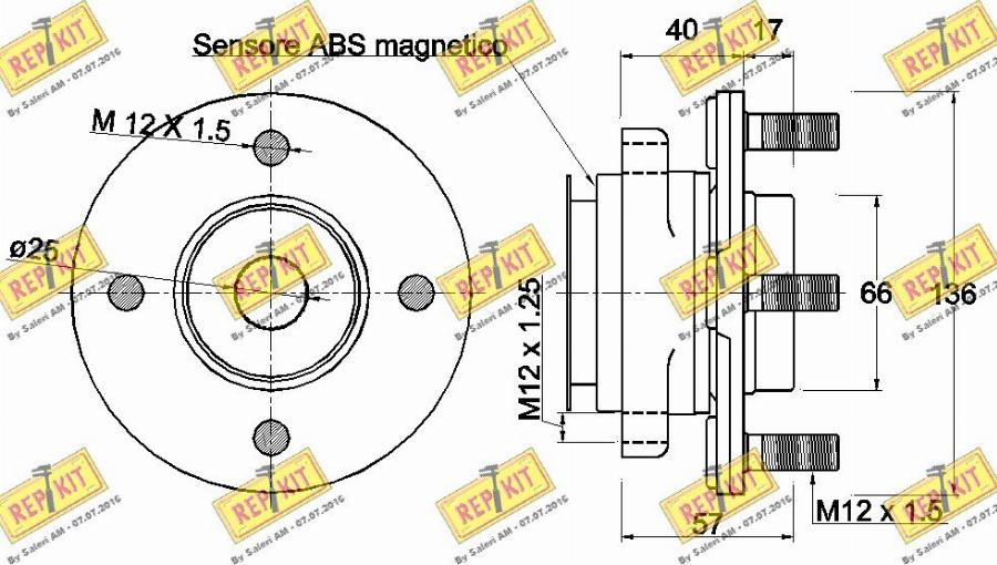 REPKIT RKB2646 - Комплект колесен лагер vvparts.bg