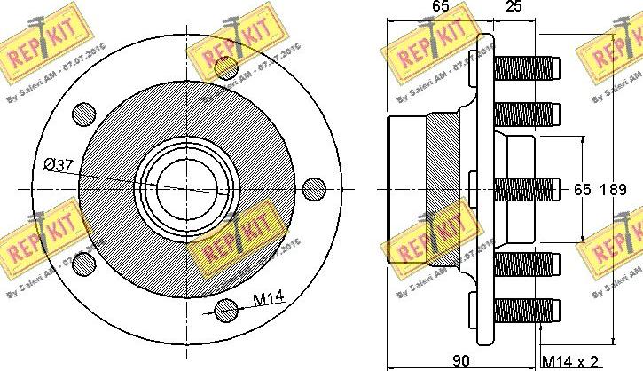 REPKIT RKB2053 - Комплект колесен лагер vvparts.bg