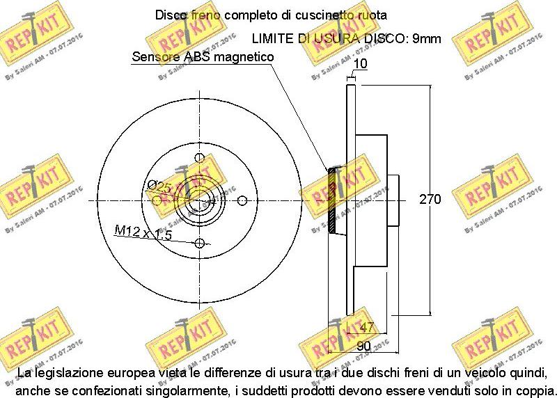 REPKIT RKB2100D - Спирачен диск vvparts.bg