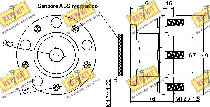 REPKIT RKB2354 - Комплект колесен лагер vvparts.bg