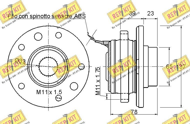 REPKIT RKB2248 - Комплект колесен лагер vvparts.bg