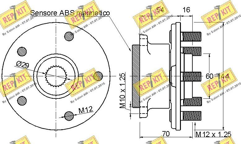 REPKIT RKB2242 - Комплект колесен лагер vvparts.bg